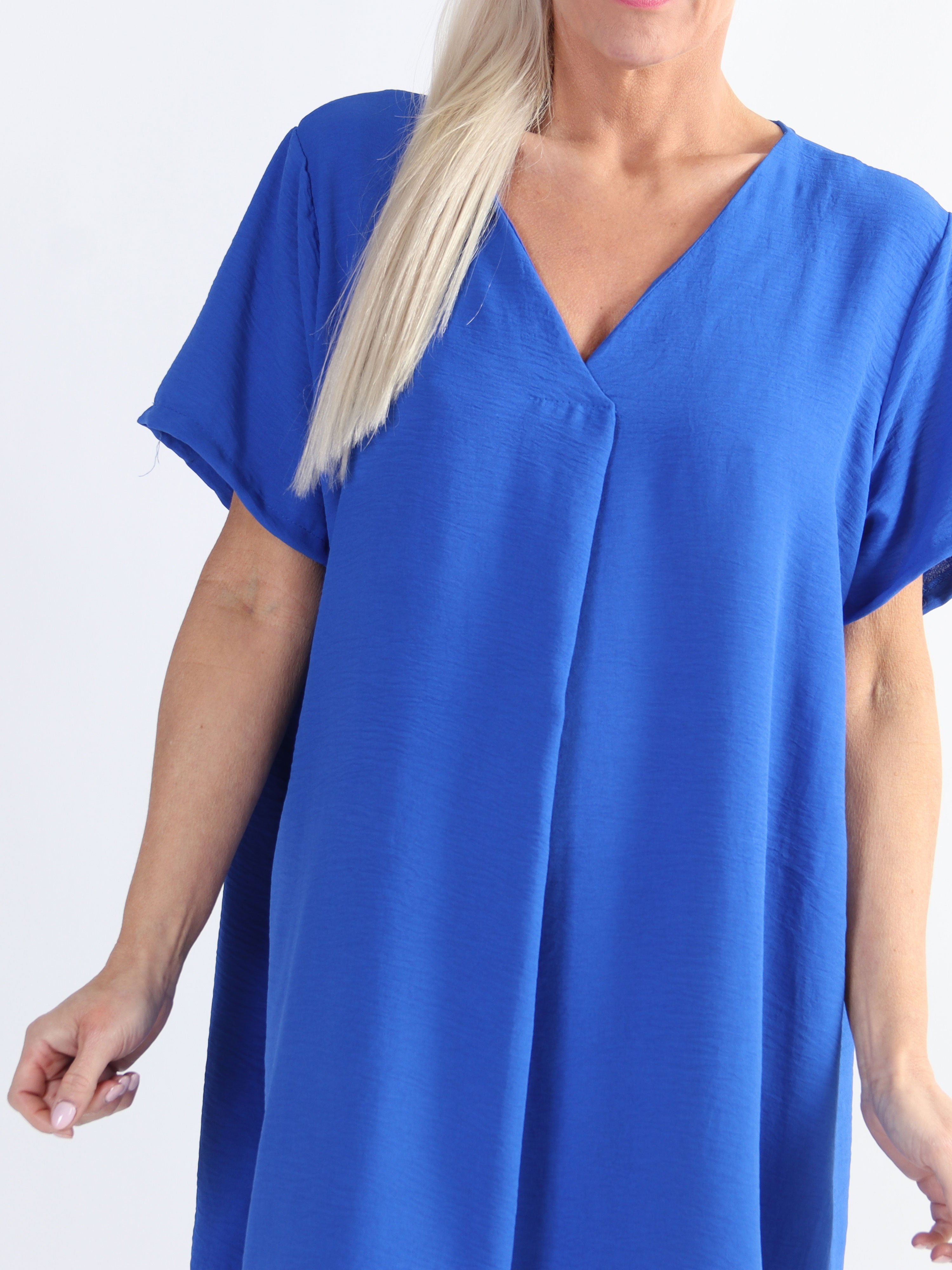 Eldina - Lätt enfärgad tunikaklänning i stora storlekar